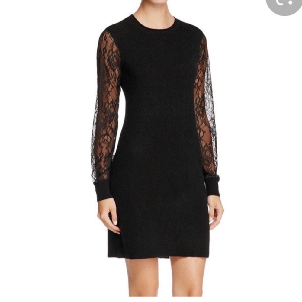 Bloomingdale’s Cashmere Black Lace Sleeve Dress